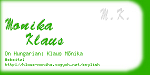 monika klaus business card